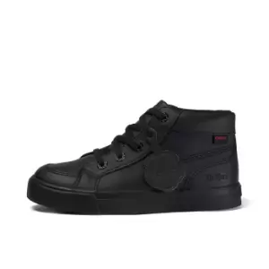 Image of Kickers Junior Tovni Hi Leather Lace Up Boots - Black - 1