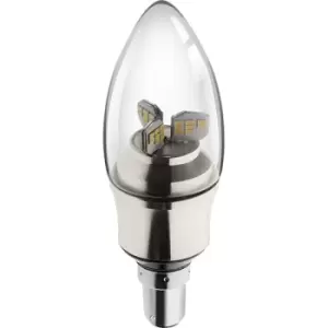 Image of Kosnic 5.5W KTC LED B15/SBC Candle Silver Warm White - KTC5.5CND/B15-SLV-N27