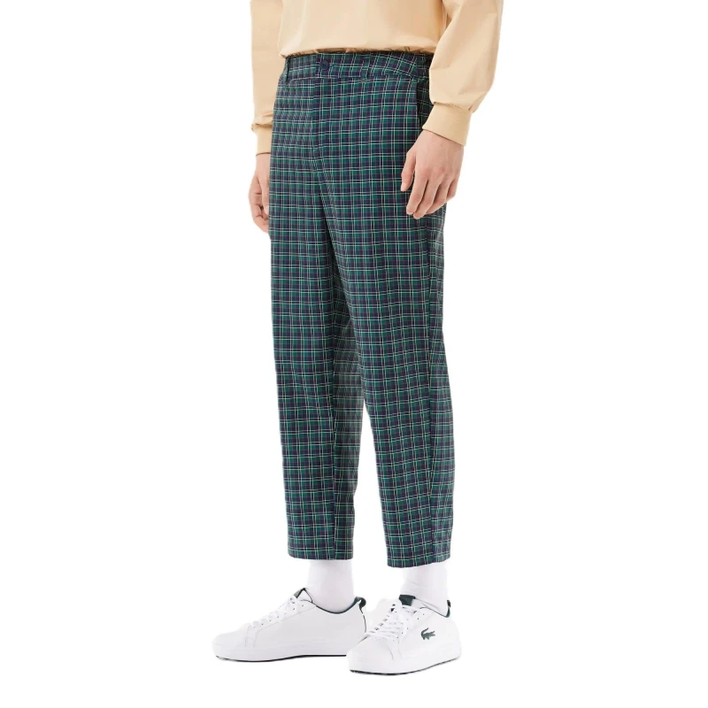 Image of Lacoste Mens Ultra Dry Golf Trousers Navy Blue/Red male 40W R
