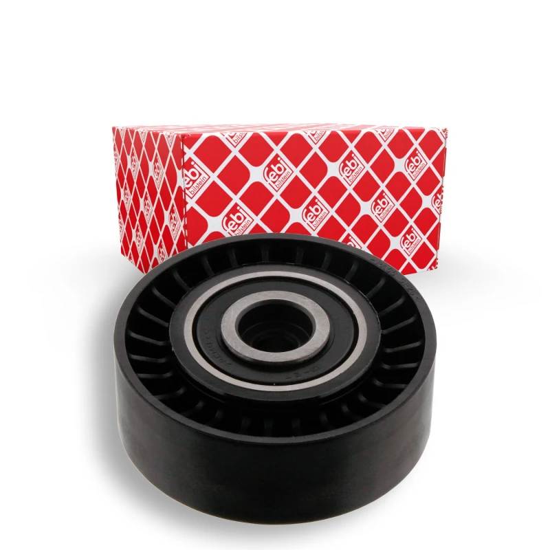 Image of FEBI BILSTEIN 31382 Idler Pulley Plastic Deflection/Guide Pulley,v-ribbed belt (312)