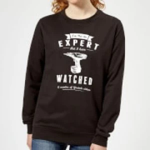 Image of Im not an Expert Womens Sweatshirt - Black - 3XL - Black