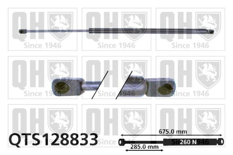 Image of QUINTON HAZELL Bonnet strut QUINTON HAZELL QTS128833