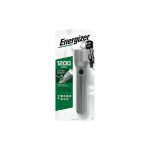 image of Energizer Rechargeable LED Metal Torch, Super Bright Flashlight, Shatterproof and Water Resistant, USB Port to Charge Other Devices, Charging Cable