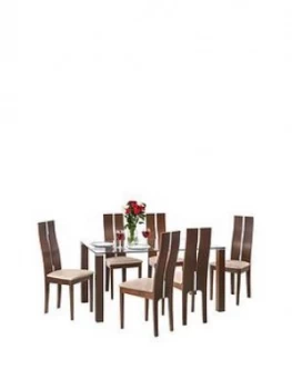 image of Julian Bowen Set Of Cayman Table & 6 Cayman Chairs