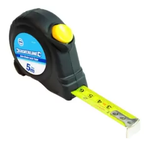 image of Silverline 784561 5m x 19mm Auto Blade Measuring Lock Tape