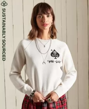 image of Superdry Organic Cotton Embroidered Crew Jumper