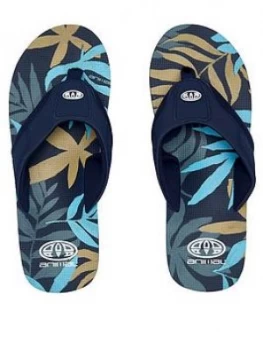 Animal Jekyl Printed Flip Flops - Indigo Blue, Indigo Blue, Size 10, Men