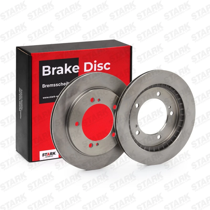 Image of STARK SKBD-0022830 Brake disc Front Axle, Vented, Cast Iron, Uncoated, Untreated, without bolts/screws Cast Iron Brake Disc (82)