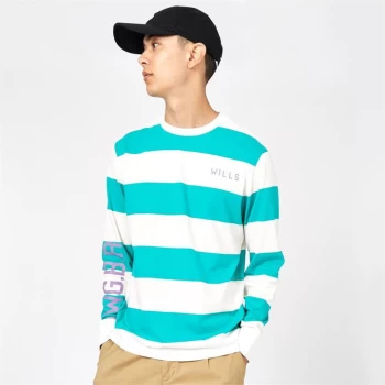 Image of Jack Wills Bexley Long Sleeve Stripe T-Shirt - Light Teal