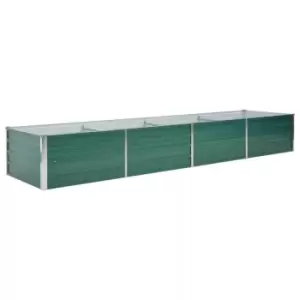 image of Vidaxl Garden Raised Bed Galvanised Steel 320x80x45cm Green