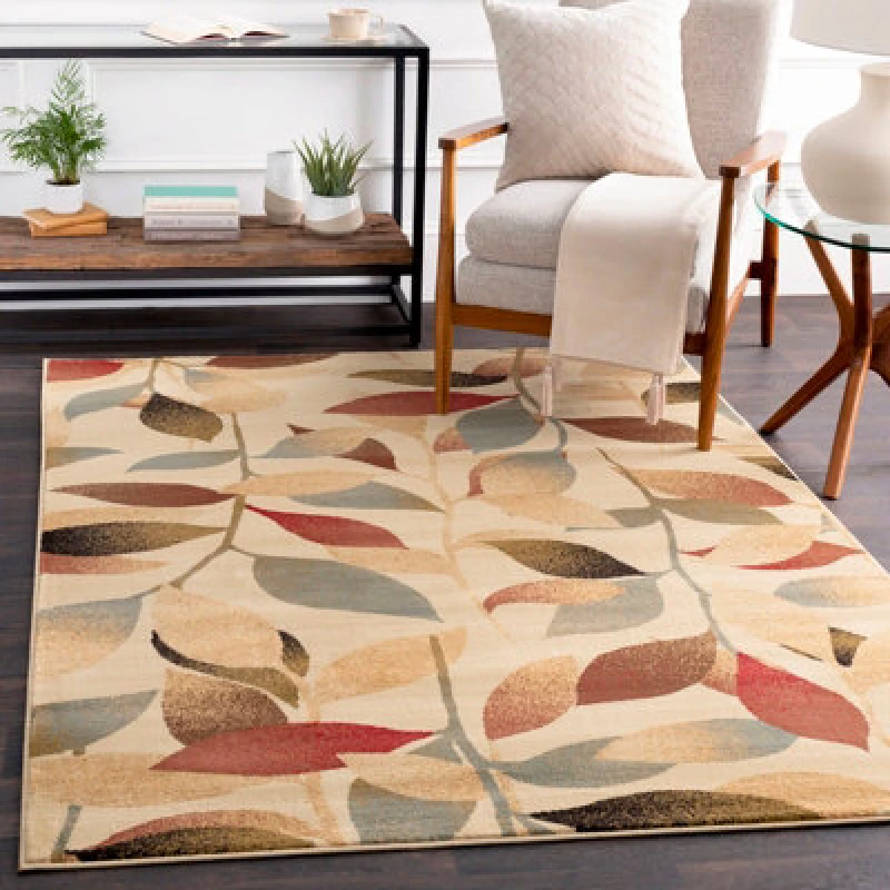 Image of Livabliss Scandi Modern Dark Red Damali Area Rug 160 X 230 Cm - Easy Care, Non Shedding, Ideal For Living Room & Bedroom