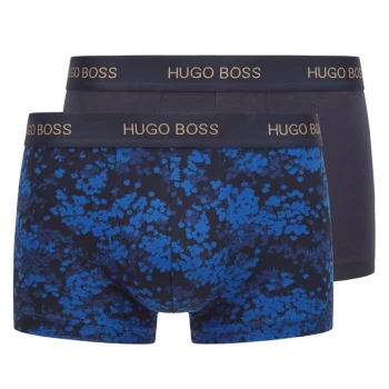 Image of Hugo Boss 2 Pack Trunks Navy Size L Men