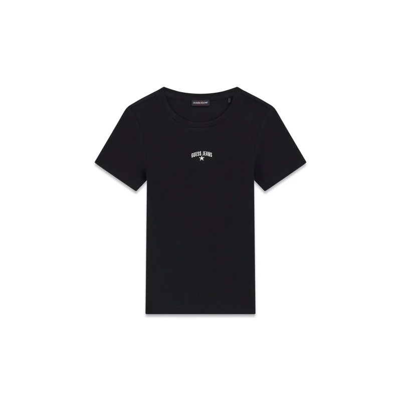 Image of Guess Embroidered Star T-Shirt Women Guess Noir Female XS