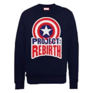 image of Marvel Avengers Assemble Captain America Project Rebirth Sweatshirt - Black