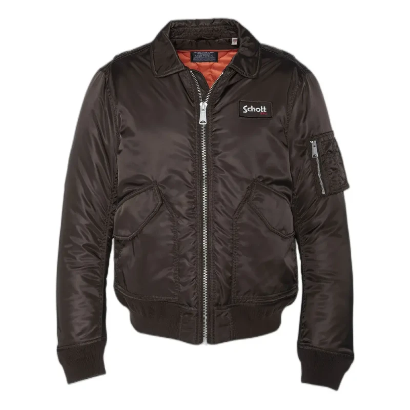 Image of Schott Classic bomber jacket Schott CWU Marron Male S