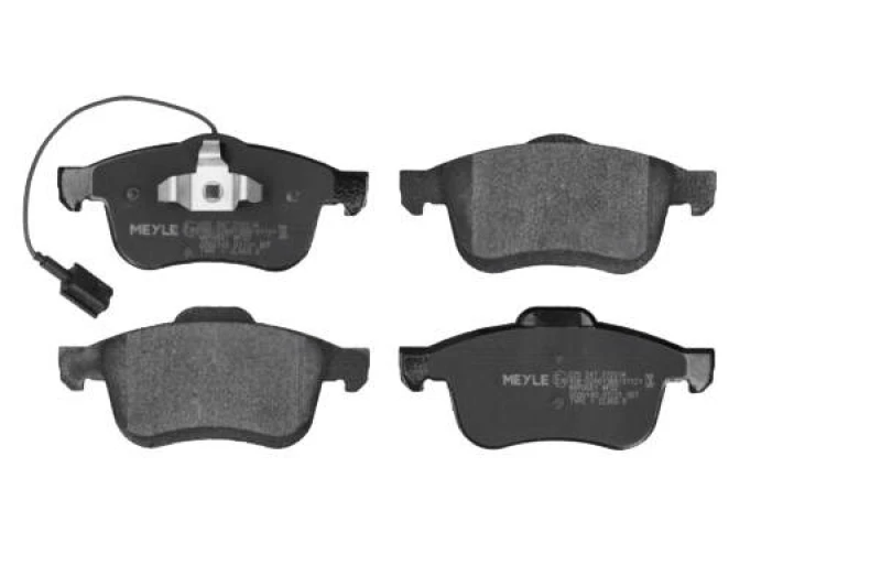 Image of MEYLE 025 247 2720/W Brake pad set Front Axle, incl. wear warning contact, Original Quality, with anti-squeak plate Brake Pad Set,disc brake (402)