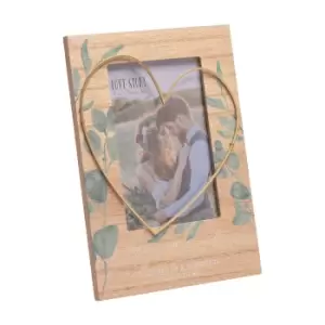 Image of Love Story 'Mr & Mrs' Frame with Wire Heart - 4" x 6"