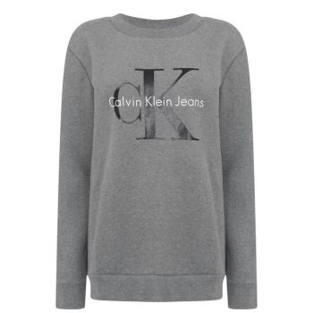 Image of Calvin Klein Jeans Crew Neck Sweater - Grey Hther 038