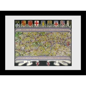 Image of Transport For London Map 3 60 x 80 Framed Collector Print