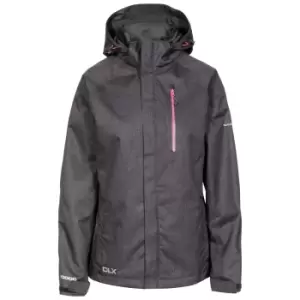 image of Trespass Womens/Ladies Tiya Waterproof DLX Jacket (XXS) (Black Marl)