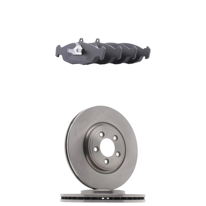 Image of RIDEX 3405B3265 Brake disc and pads set Front Axle, Brake Disc Type: internally vented, excl. wear warning contact Brake Set,disc brakes (3405)