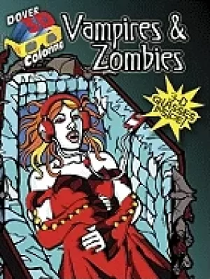 Image of 3 d coloring book vampires and zombies