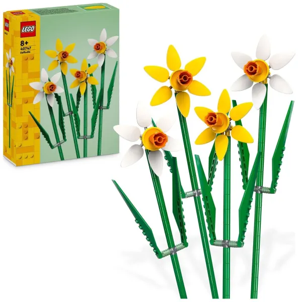 image of LEGO Creator Daffodils Artificial Faux Flowers Set 40747