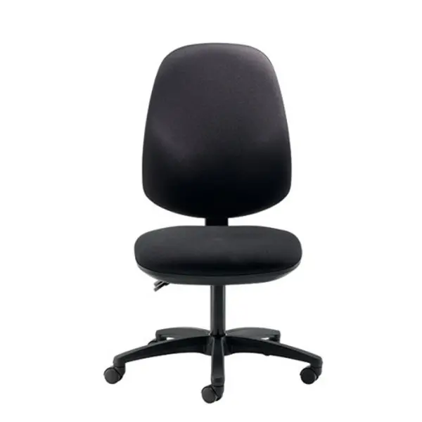 image of Cappela Campos High Back Posture Chair No Arms 2 Lever Mechanism Fabric Black KF81986