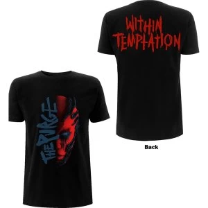 Image of Within Temptation - Purge Outline (Red Face) Ladies XX-Large T-Shirt - Black