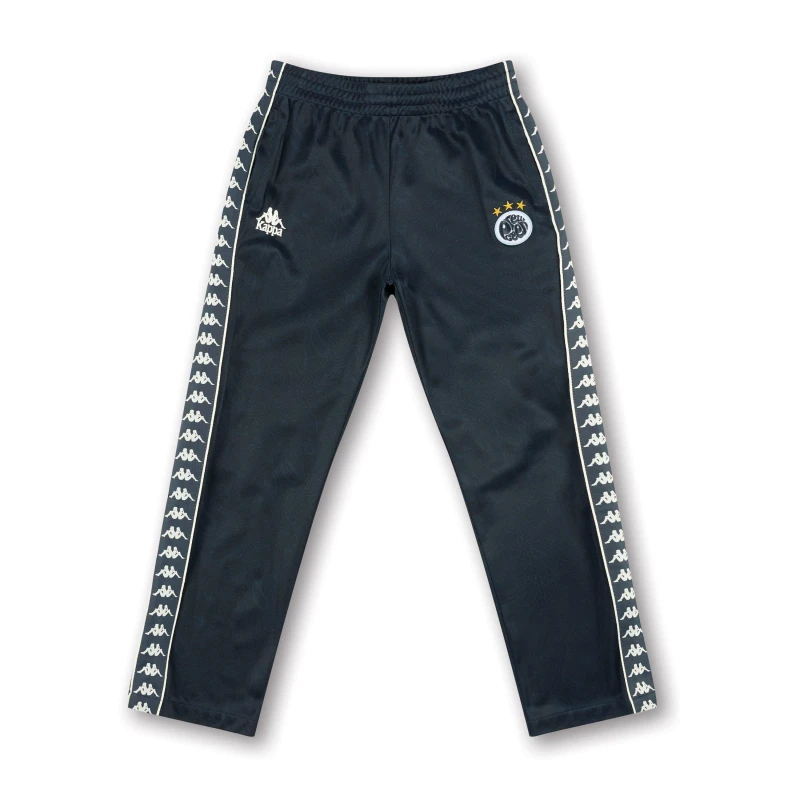 Image of Kappa Mens Closed Hem Poly Joggers Blue/White GPT male S