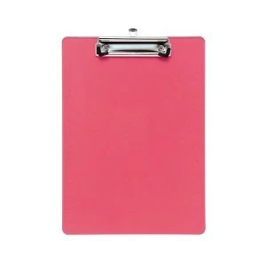 Image of 5 Star Office Clipboard Solid Plastic Durable with Rounded Corners A4 Pink