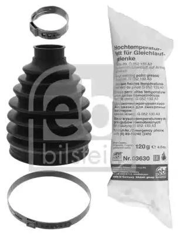 Image of FEBI BILSTEIN 100305 CV Boot Front Axle Right, Thermoplast Thermoplast Bellow,drive shaft (194)