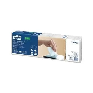 Image of Tork Xpressnap Leaf Napkin 2-Ply 213mmx330mm White Ref 13670 Pack 500