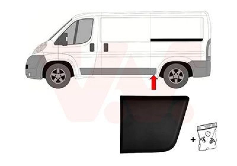 Image of VAN WEZEL Trim / Protective Strip, sidewall VAN WEZEL 1652417
