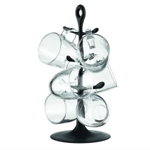 Image of Bodum Copenhagen Mug Tree with 6 Bistro Glass Mugs