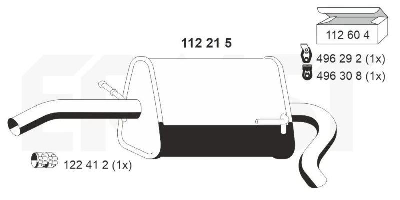 Image of Rear silencer ERNST 112215
