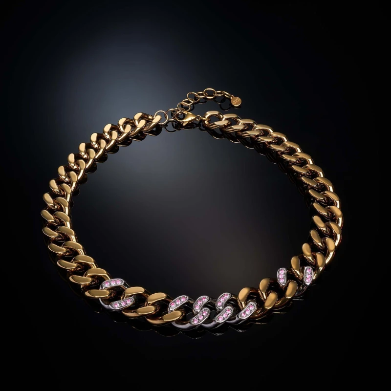 Image of Chiara Ferragni Womens Metallic Chain Necklace Multi female 38+7CM