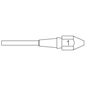 image of Weller T0051325099 XDS 1 Desoldering Tip 1.4 x 2.5 Length 10.5mm