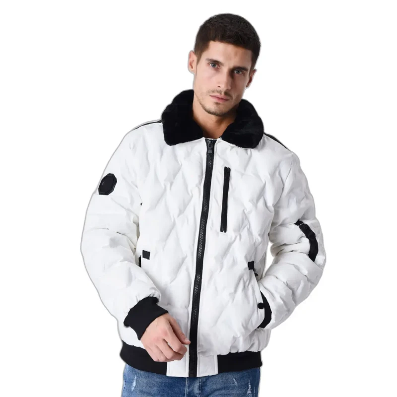 Image of Project X Paris Furry aviator collarPuffer Jacket Project X Paris Blanc Male S