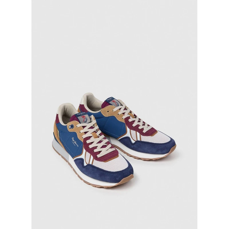 Image of Pepe Jeans Brit Back Trainers Navy Blue Synthetic 42 (8)