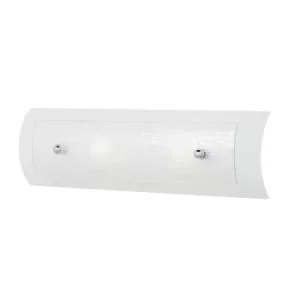 Image of Duet 2 Light Bathroom Wall Light Polished Chrome IP44, G9