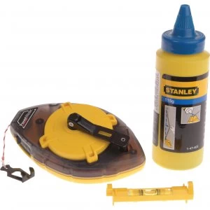 Stanley Power Winder Chalk Line Reel and Level 30m