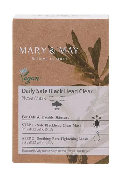Image of Mary & May Daily Safe Black Head Clear Nose Mask 10 pcs