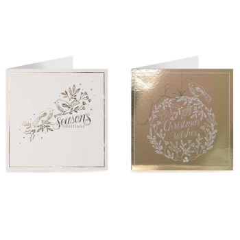 Image of Tom Smith Tom Smith 12 Pack of Premium Christmas Cards - GOLDEN FOLIAGE