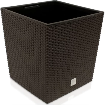 image of Flower Pot Rattan Look Weatherproof Removable Inner Pot Flower Box Planter Indoor Area Outdoor Area Planter 64 Ltr. - umbra (de)