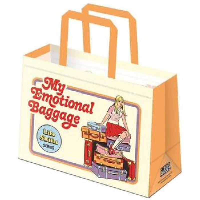 Image of Steven Rhodes Womens My Emotional Baggage Reusable Tote Bag in Beige Beige Female One Size