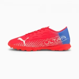 Image of PUMA Ultra 4.3 TT Mens Football Boots, Sunblaze/White/Bluemazing Size 10 Shoes