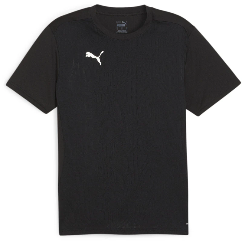 Image of Puma Mens Teamfinal Training Short-Sleeve Performance T-Shirt Black/Si male 2XL