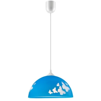 image of Lamkur Lighting - Dome Pendants Blue, 1x E27