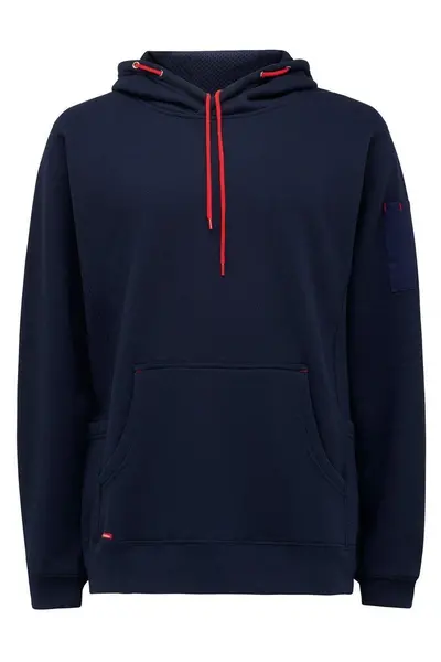 Image of Hard Yakka Mens Brushed Fleece Work Hoodie XXL - Chest 47-49' (119-124cm) NAVY HDY009-NAV-XXL